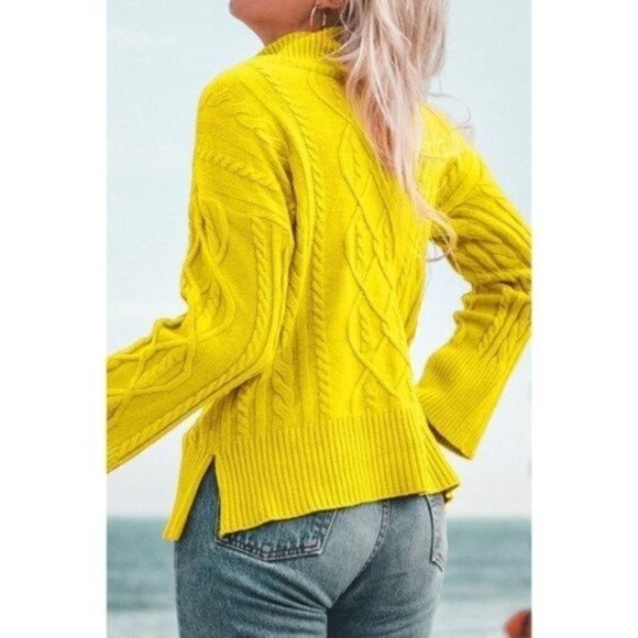NWT Yellow Turtleneck Sweater Size Small - Picture 2 of 8
